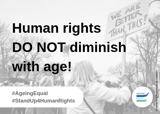 A first week of campaigning for ageing with equal rights!