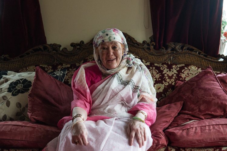 Older woman wearing the veil